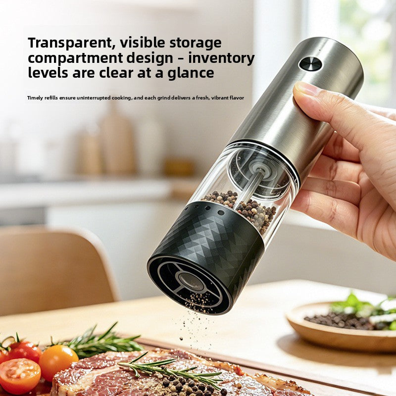 Electric Pepper Grinder with Adjustable Coarseness